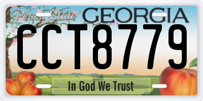 GA license plate CCT8779