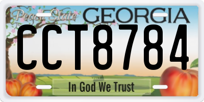 GA license plate CCT8784