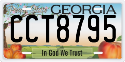 GA license plate CCT8795