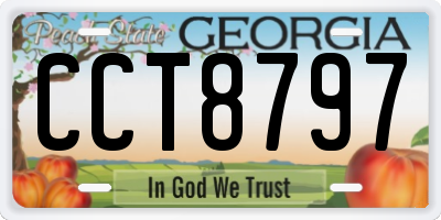 GA license plate CCT8797