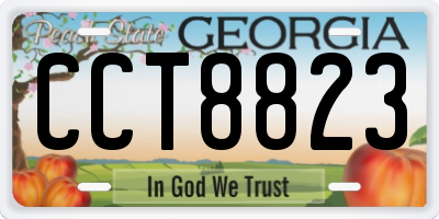 GA license plate CCT8823
