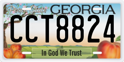 GA license plate CCT8824