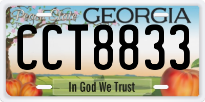 GA license plate CCT8833