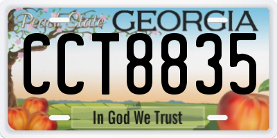 GA license plate CCT8835