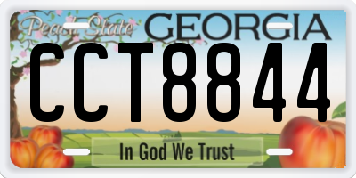 GA license plate CCT8844