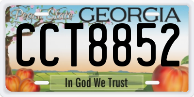 GA license plate CCT8852