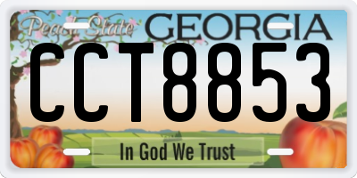GA license plate CCT8853