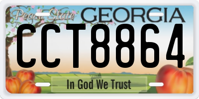 GA license plate CCT8864