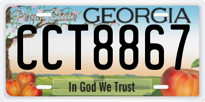 GA license plate CCT8867