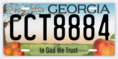 GA license plate CCT8884
