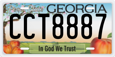 GA license plate CCT8887