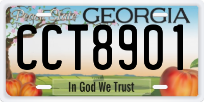GA license plate CCT8901