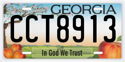 GA license plate CCT8913