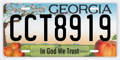 GA license plate CCT8919