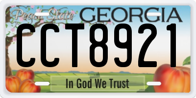 GA license plate CCT8921