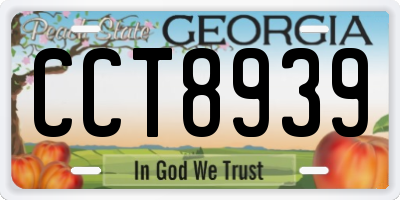 GA license plate CCT8939