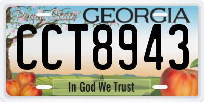 GA license plate CCT8943