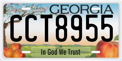 GA license plate CCT8955