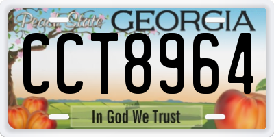 GA license plate CCT8964