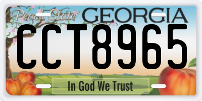 GA license plate CCT8965