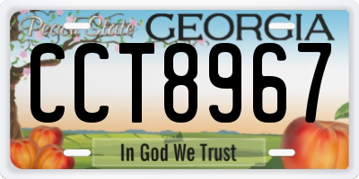 GA license plate CCT8967