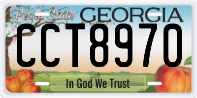 GA license plate CCT8970