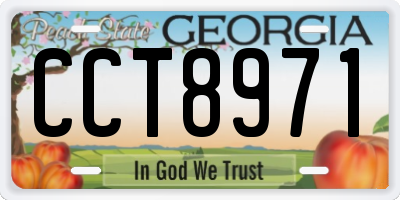 GA license plate CCT8971
