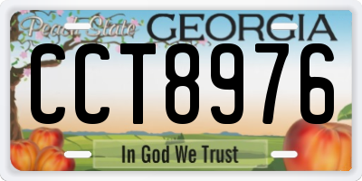 GA license plate CCT8976