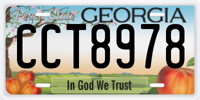 GA license plate CCT8978