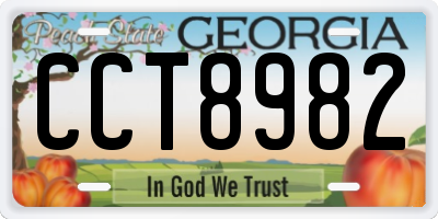 GA license plate CCT8982