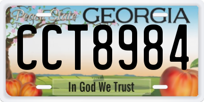 GA license plate CCT8984