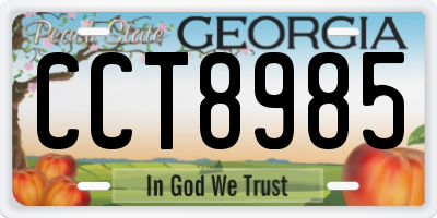 GA license plate CCT8985
