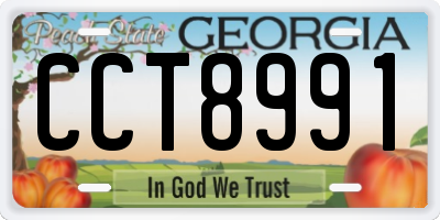 GA license plate CCT8991