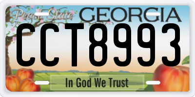 GA license plate CCT8993
