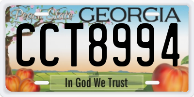 GA license plate CCT8994