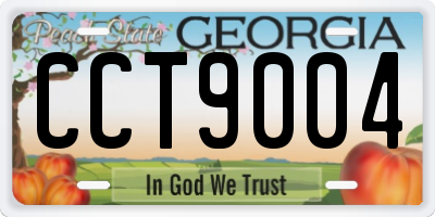 GA license plate CCT9004