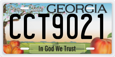 GA license plate CCT9021