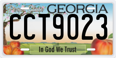 GA license plate CCT9023