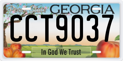 GA license plate CCT9037