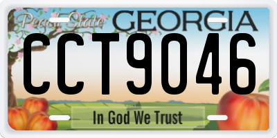 GA license plate CCT9046