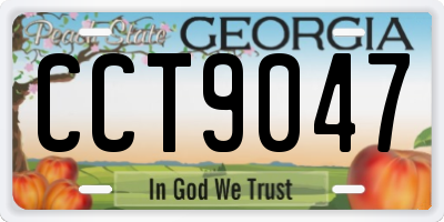 GA license plate CCT9047