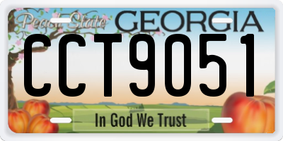 GA license plate CCT9051