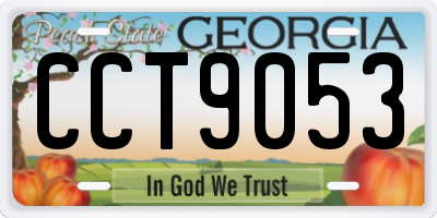 GA license plate CCT9053
