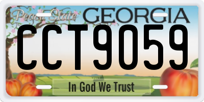 GA license plate CCT9059