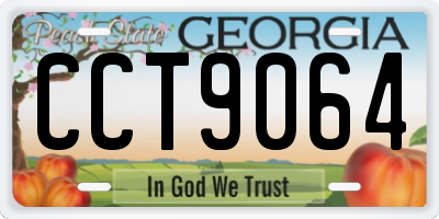 GA license plate CCT9064