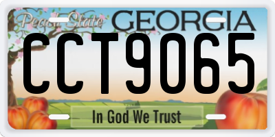 GA license plate CCT9065