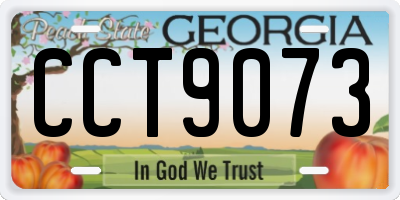 GA license plate CCT9073