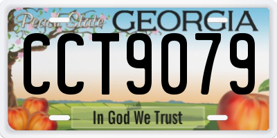 GA license plate CCT9079