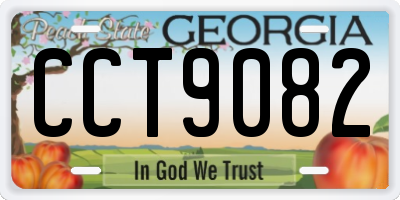 GA license plate CCT9082