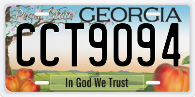 GA license plate CCT9094
